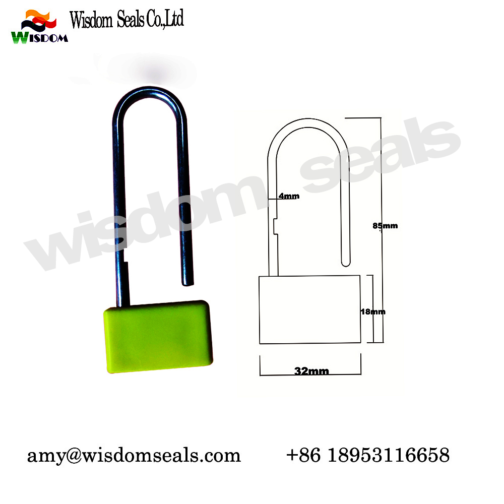 WDM-PL102  one time used indicative security container plastic padlock seal for truck 