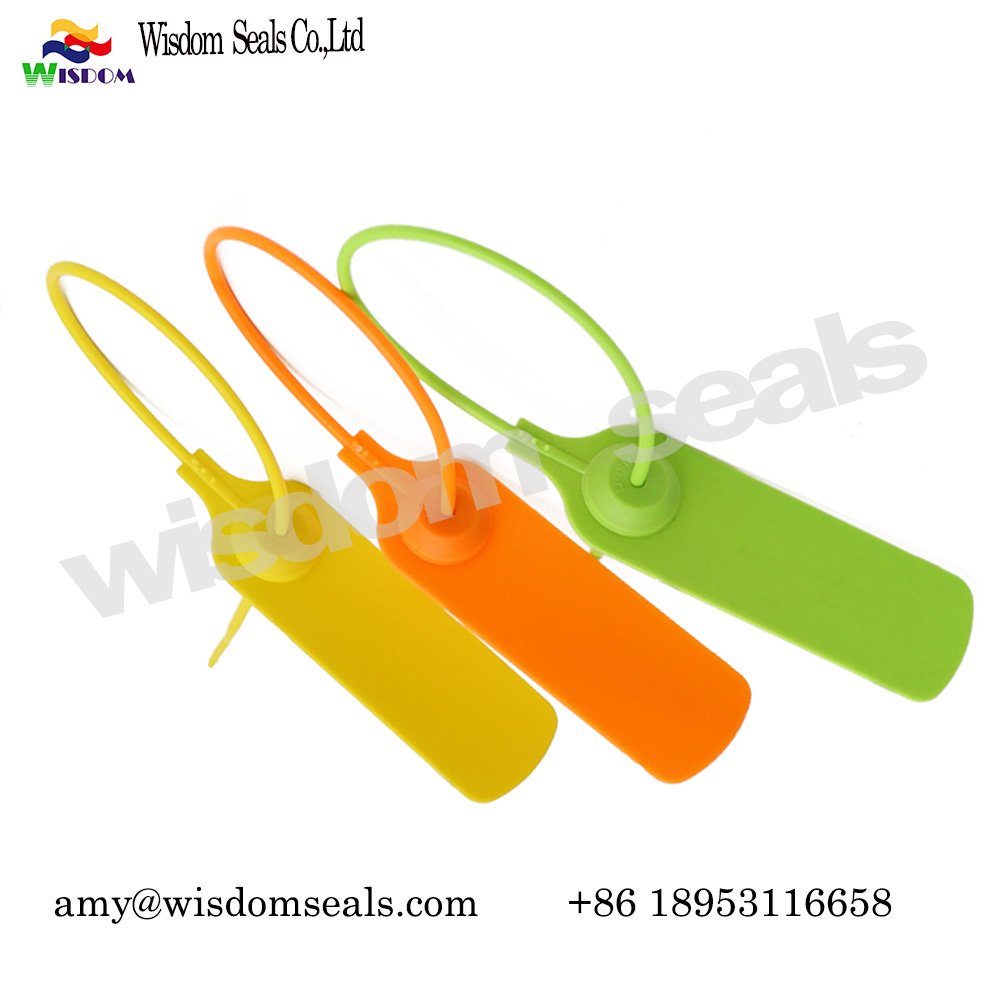  WDM-PS120 logistics parcel security pull tight cash bag lock courier plastic seals  with customs logo - copy