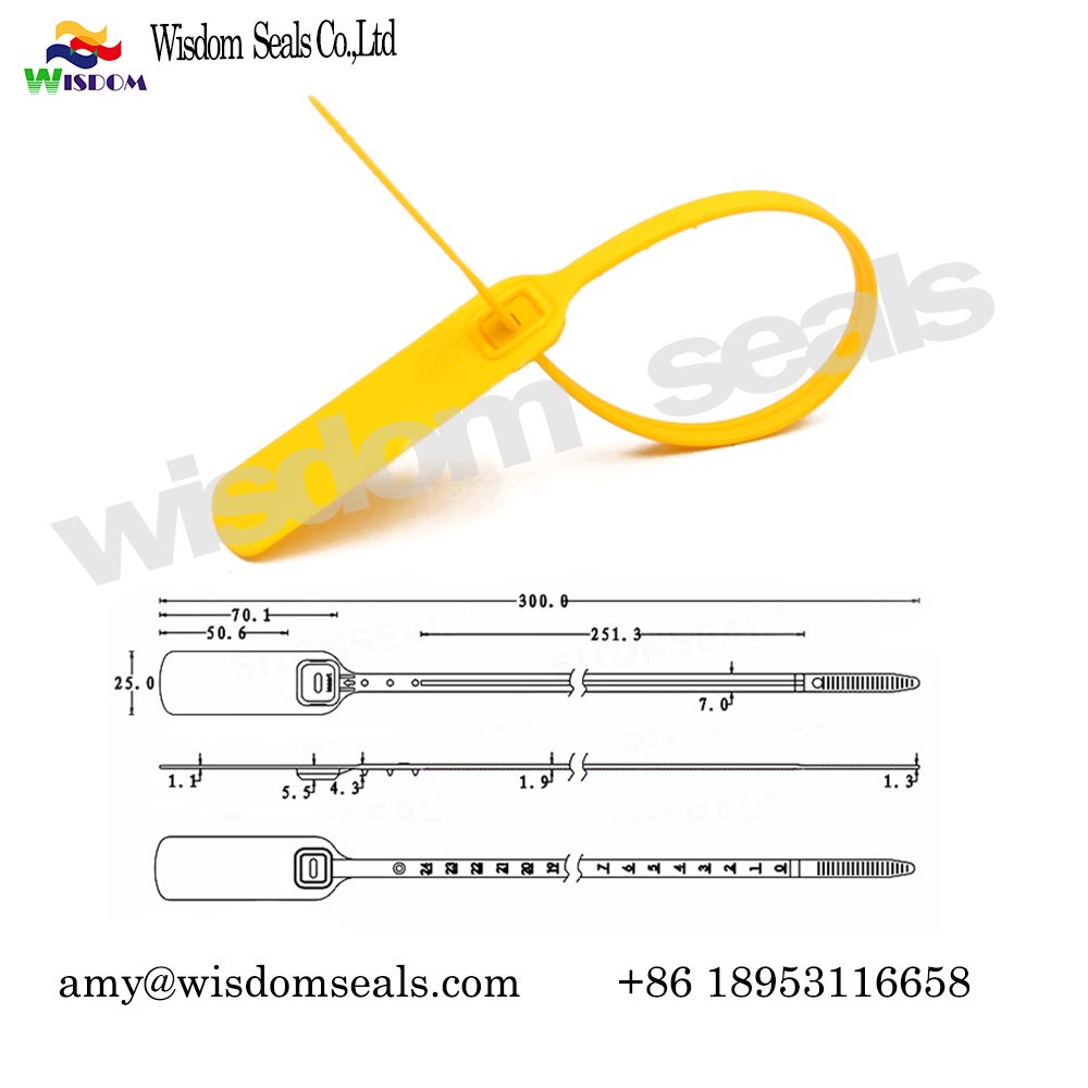  WDM-PS130A customs logo printing courier transport money bag plastic seal for courier shipping 