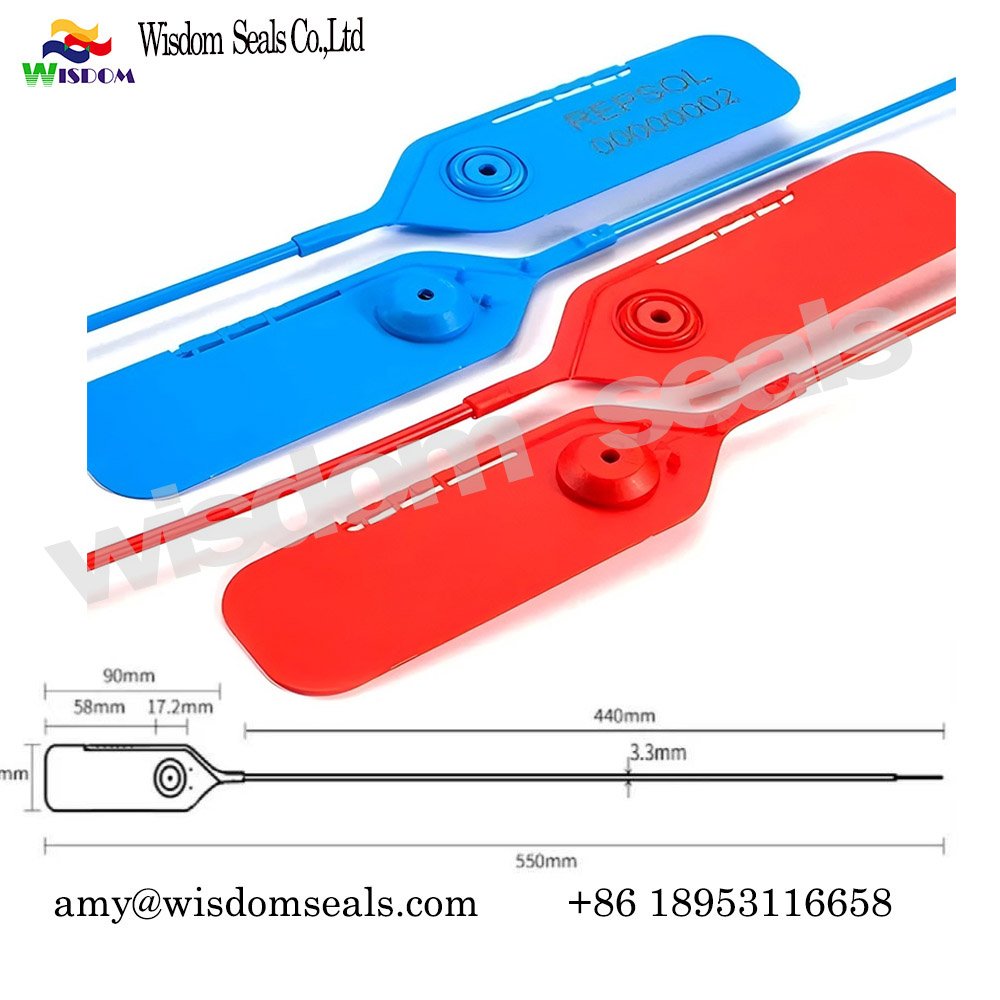  WDM-PS550 Tear-off self-locking pull-tight plastic Luggage Seals ​disposable  security container plastic seals for Airlines ​express transportation